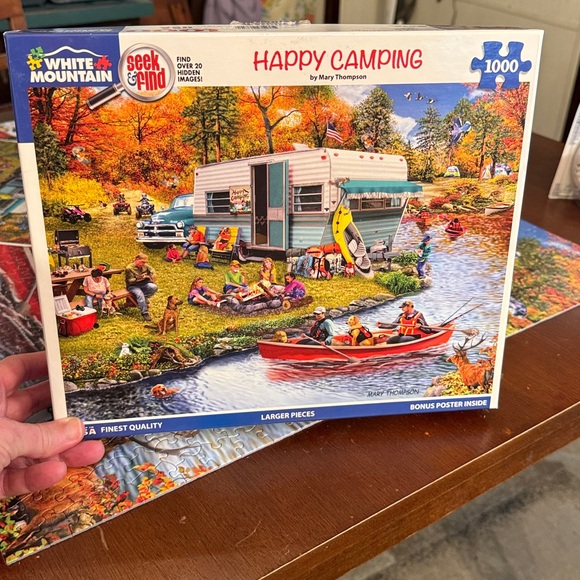 White Mountain Happy Camping Puzzle  🧩 3/$20 - Picture 2 of 4